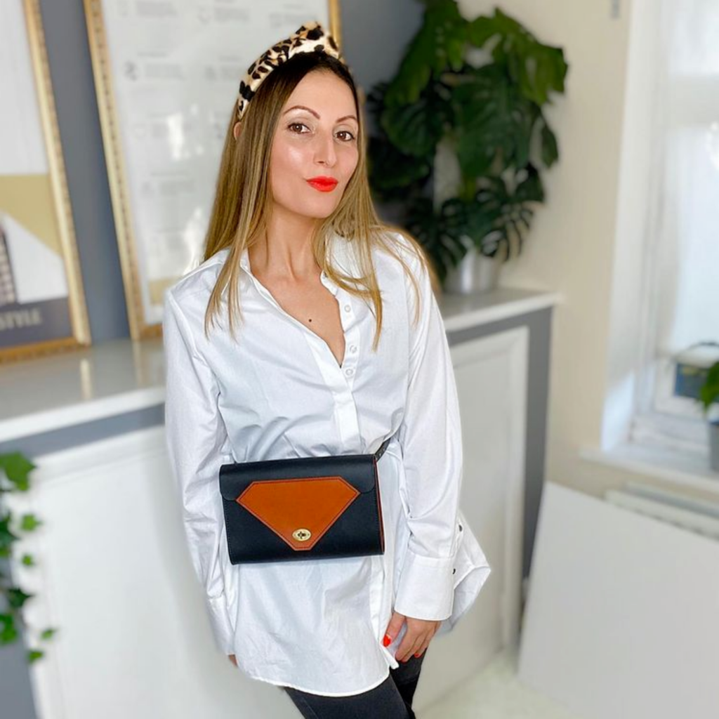 Ethical Brand Directory Blog | Tatum Diamond Whitley Belt Bag modeled by Roberta Lee