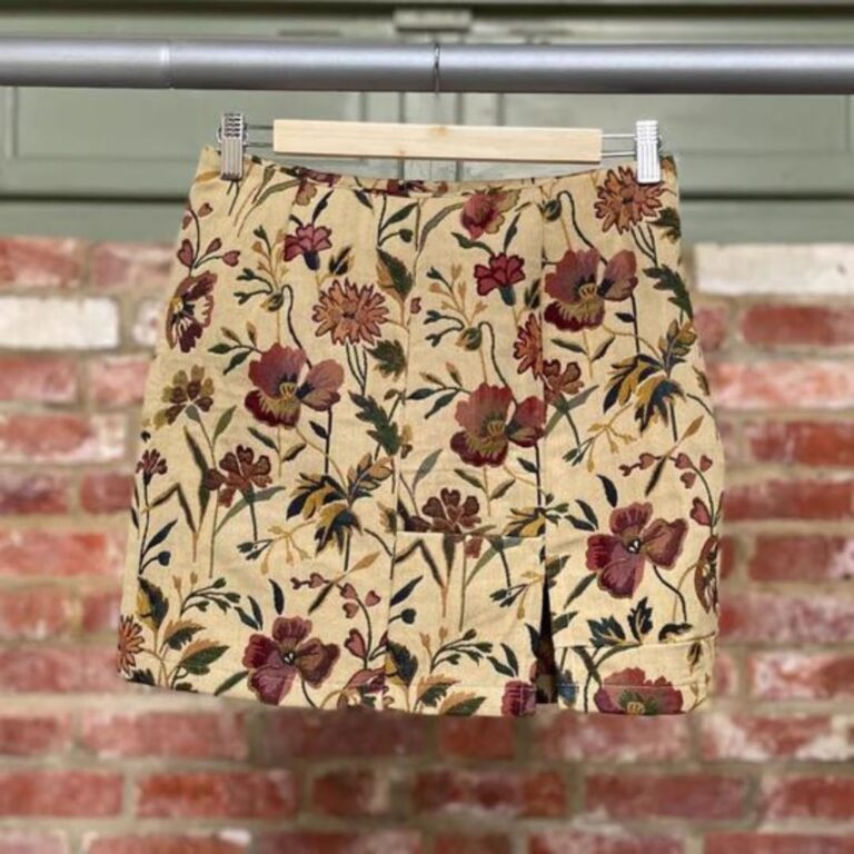 Ethical Brand Directory _ Re-Considered Upcycled Clothing _ Product Image_ Floral Mini skirt