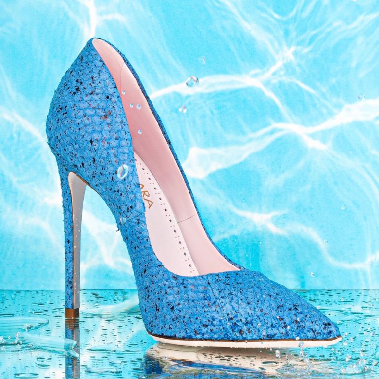 Ethical Brand Directory _ Product _ Jai De Lara - Sustainable Luxury Footwear - Blue Fish Leather Pumps