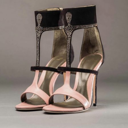 Anthony Stoker Luxury Footwear | Womens Reverence Pink Black Diamante Heel | Ethical Brand Directory Anthony Stoker Luxury Footwear | Womens Reverence Pink Black Diamante Heel | Ethical Brand Directory