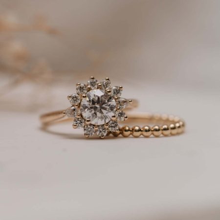 Ethica8 Ethical Logo | Lab-grown ethical diamonds | sustainable engagement rings and wedding bands | Gold diamond ring