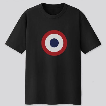 Ethical-Brand-Directory-_-Snide-London-ethically-made-Streetwear-_-Black-Organic-T-Shirt-for-Men-with-bulls-eye-target-logo
